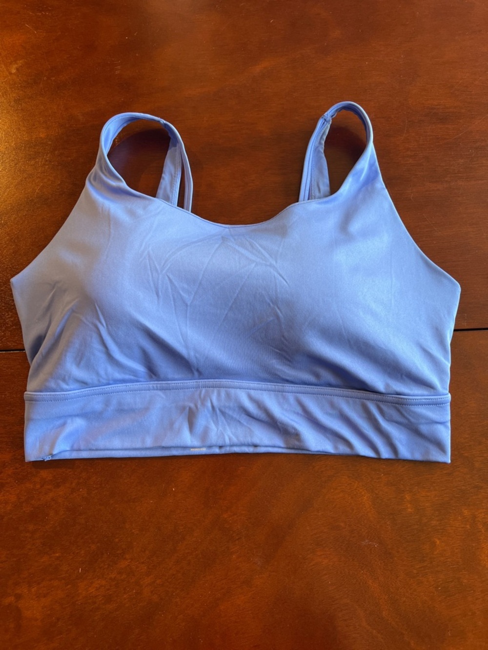 Avia periwinkle Blue Seamless medium support Sports Bra Top with molded cups